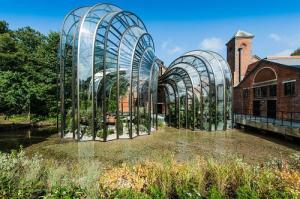 The botanical glasshouses designed by Thomas Heatherwick and Heatherwick Studios taking centre stage at Laverstoke Mill Bombay Sapphire Distillery