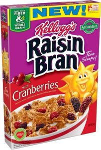 Kellogg Company Raisin Bran Cranberries