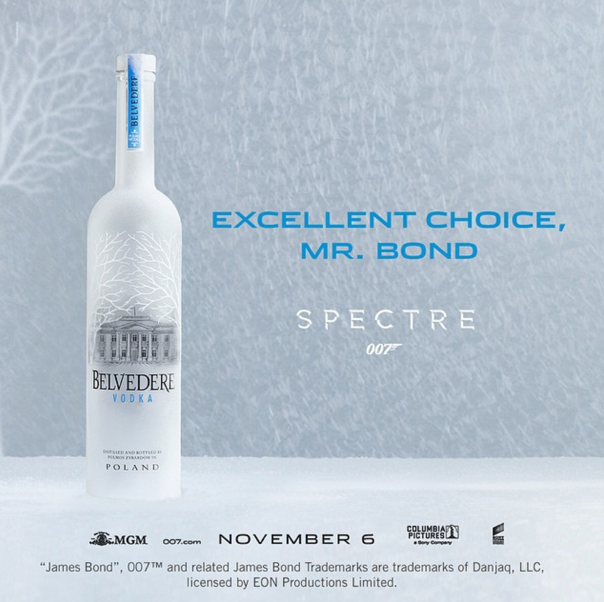 Belvedere Vodka Announces Partnership with New James Bond Movie